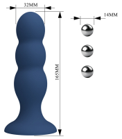 Liquid Silicone Anal Plug with 3 Metal Balls Image 3