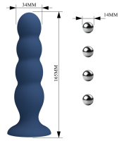 Liquid Silicone Anal Plug with 4 Metal Balls Image 4