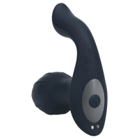 Vibrating and Rotating Silicone Anal Plug with Ball Stimulato Image 1